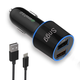 Illustration for article titled Phone Car Charger at only $5.49, QC3.0A Dual Port USB Car Charger+5ft Phone Charging Cable with free shipping em/em